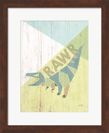 Framed Rawr Dinosaur Print