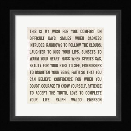 Framed This is My Wish for You Print