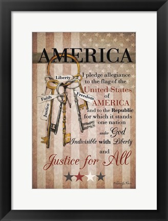 Framed Keys to Freedom Print