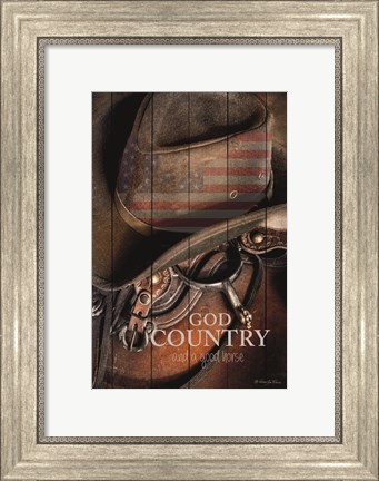 Framed God Country Print