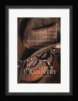Framed God Country Print