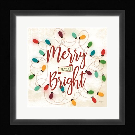 Framed Merry &amp; Bright Print