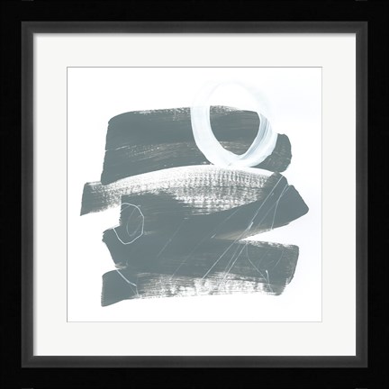 Framed Gray and White IX Print