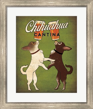 Framed Double Chihuahua v2 Print