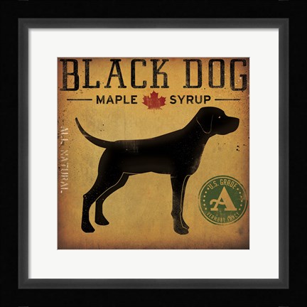 Framed Black Dog at Show No VT Print
