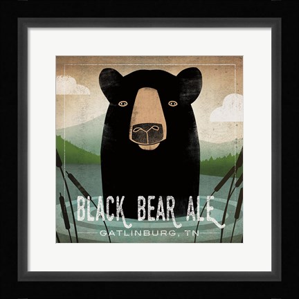 Framed Skinny Dip Black Bear Ale Print