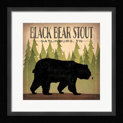 Framed Take a Hike Bear Black Bear Stout Print