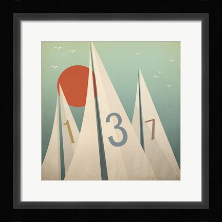 Framed Sails VII with Sun Print