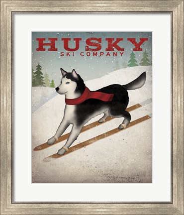 Framed Husky Ski Co Print