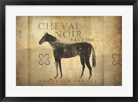 Framed Cheval Noir v4 Print