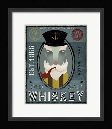 Framed Fisherman I Old Salt Whiskey Print