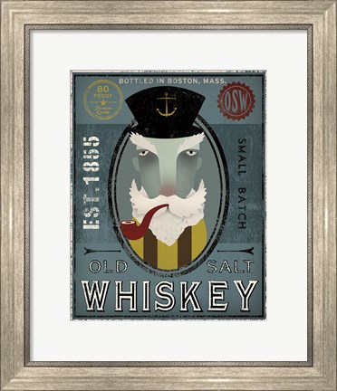 Framed Fisherman I Old Salt Whiskey Print