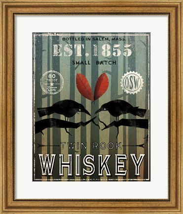 Framed Old Salt Whiskey Love Birds Print