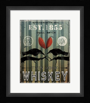 Framed Old Salt Whiskey Love Birds Print