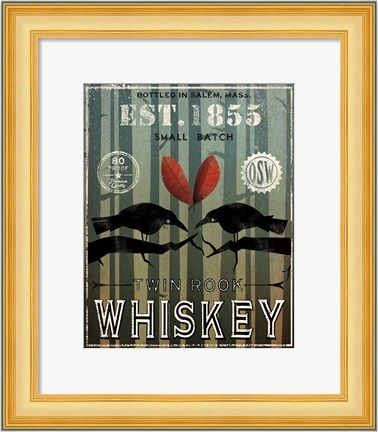 Framed Old Salt Whiskey Love Birds Print