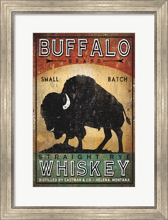 Framed Buffalo Whiskey Print