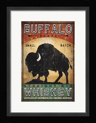 Framed Buffalo Whiskey Print