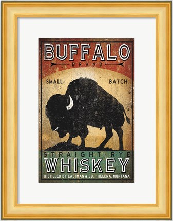 Framed Buffalo Whiskey Print