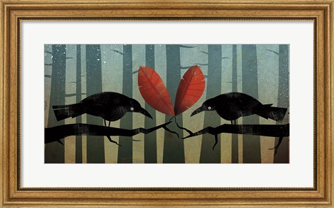 Framed Love Birds Print