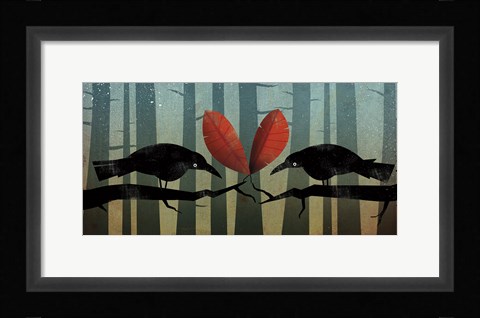 Framed Love Birds Print