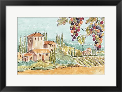 Framed Tuscan Breeze I No Poppies Print