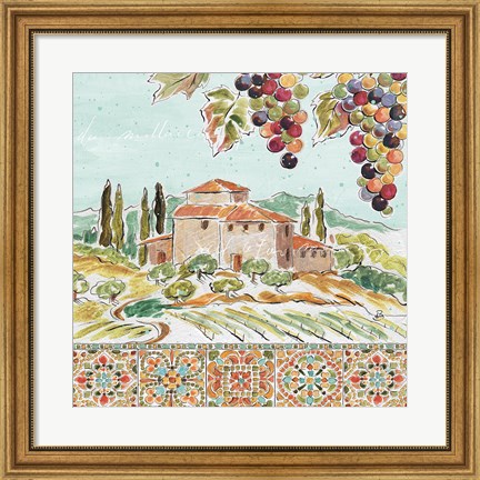 Framed Tuscan Breeze II Print