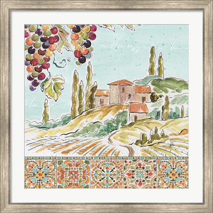 Framed Tuscan Breeze III Print
