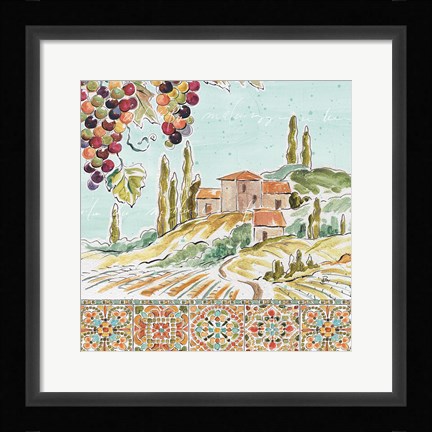 Framed Tuscan Breeze III Print