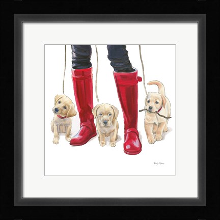 Framed Furry Fashion Friends I Print
