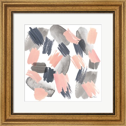 Framed Grey Pink Mist II Print