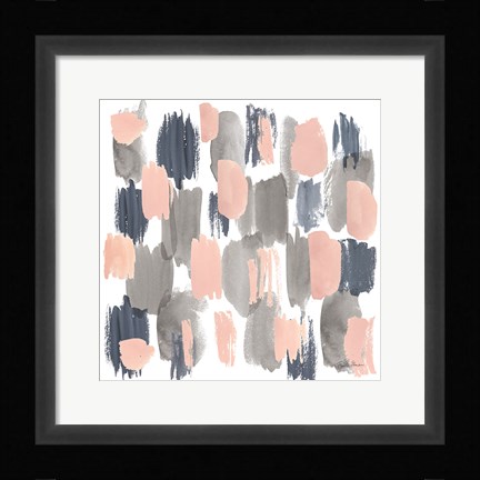 Framed Grey Pink Mist I Print