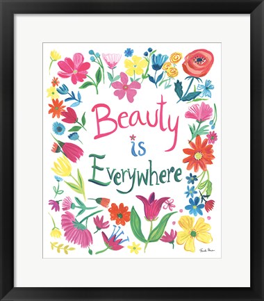 Framed Floral Quote III Print