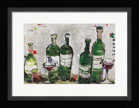 Framed Win Win Green Grey Print