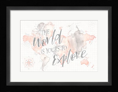 Framed Wonderful World I Print