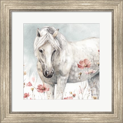 Framed Wild Horses V Print
