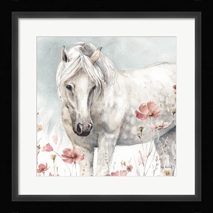 Framed Wild Horses V Print