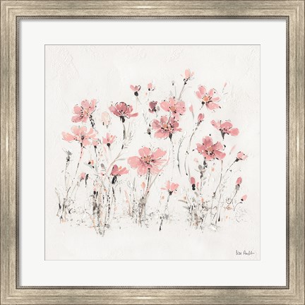 Framed Wildflowers III Pink Print