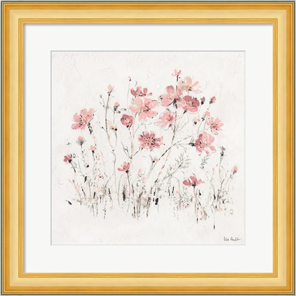 Framed Wildflowers II Pink Print