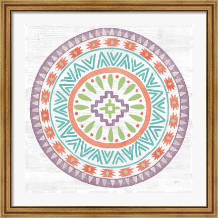 Framed Lovely Llamas Mandala II Print