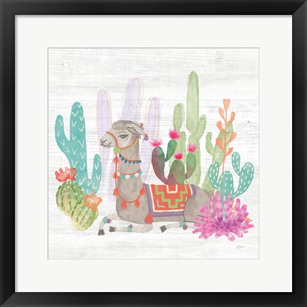 Framed Lovely Llamas I Print