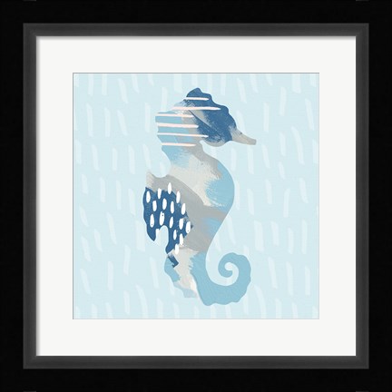 Framed Coastal Cool I Print