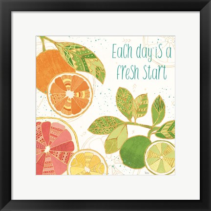 Framed Citrus Splash IV Print