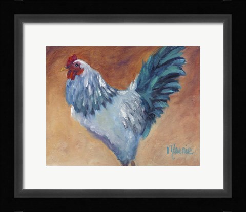 Framed Blue Chick Print