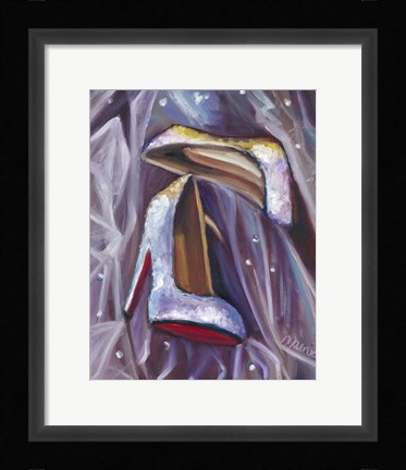 Framed Sparkly Shoes Print