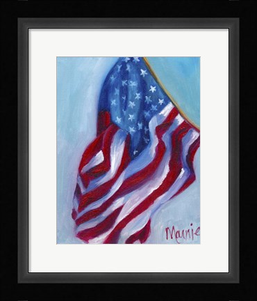 Framed Long May She Wave Print