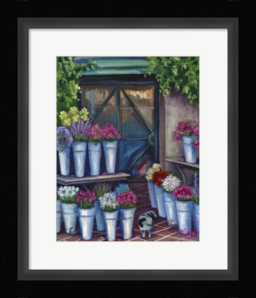 Framed Daisy Flower Shopping Print