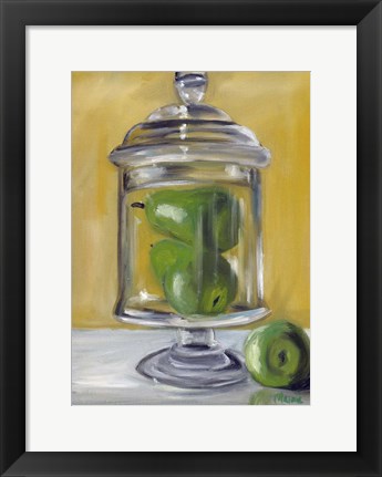 Framed Jar Of Pears Print
