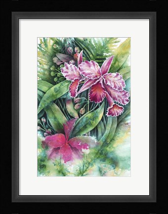 Framed Pink Orchid Print