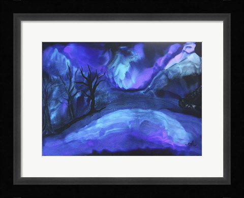 Framed Aroura Lake Print