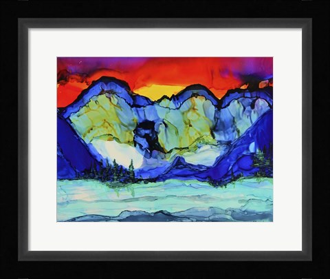 Framed Mountain Glow Print